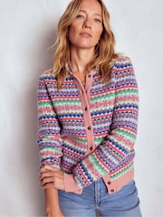 Boden Pink Edie Fair Isle Knitted Shirt - Image 2 of 6