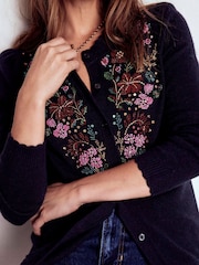 Boden Blue Elizabeth Embellished Cardigan - Image 2 of 7