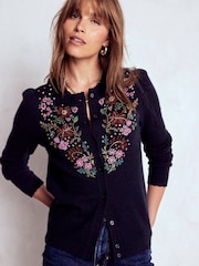 Boden Blue Elizabeth Embellished Cardigan - Image 4 of 7