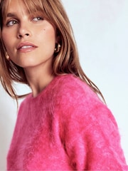 Boden Pink Brushed Cashmere Jumper - Image 2 of 6
