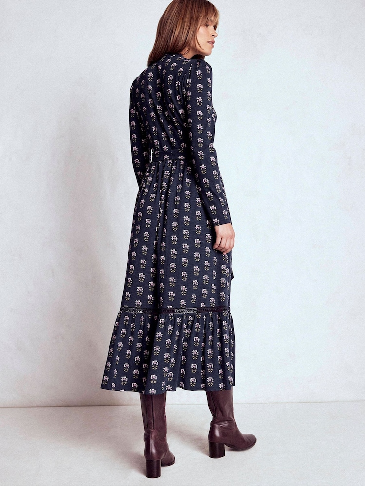 Boden Blue Edwina Jersey Shirt Dress - Image 2 of 5