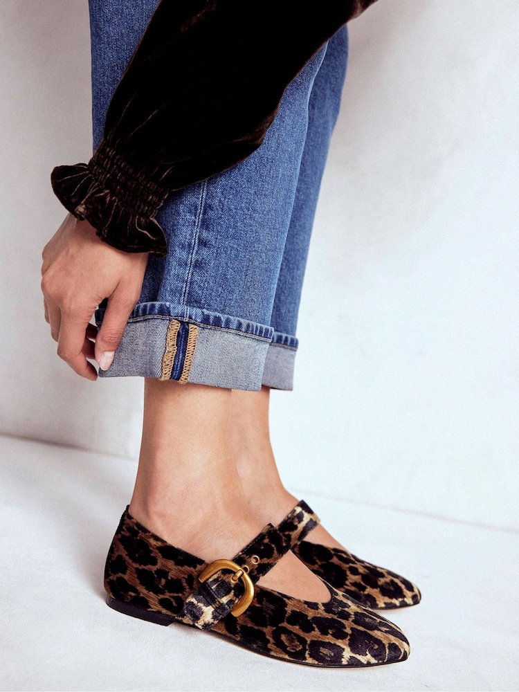 Boden Animal Kylie Buckle Mary Janes Flats - Image 1 of 7 Boden Animal Kylie Buckle Mary Janes Flats - Image 1 of 7