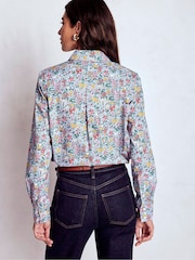 Boden Blue Sienna Cotton Shirt - Image 2 of 6