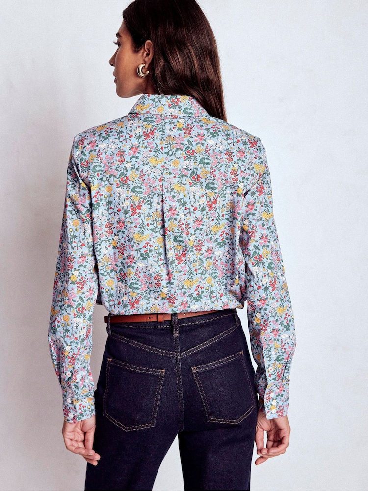 Boden Blue Sienna Cotton Shirt - Image 2 of 6