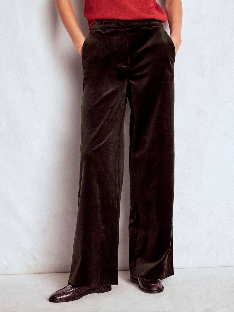Boden Brown Belgravia Velvet Trousers - Image 2 of 6 Boden Brown Belgravia Velvet Trousers - Image 2 of 6