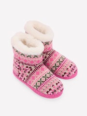 Botas de chinelo com padrão Boden Fairisle - Imagem 2 de 3