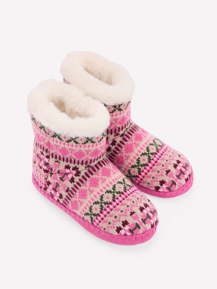 Botas de chinelo com padrão Boden Fairisle - Imagem 2 de 3