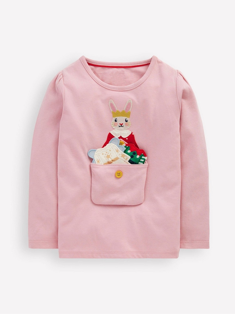 Boden Puff Sleeve Dress Up Christmas Appliqué - صورة 1 من 3 Boden Puff Sleeve Dress Up Christmas Appliqué - صورة 1 من 3