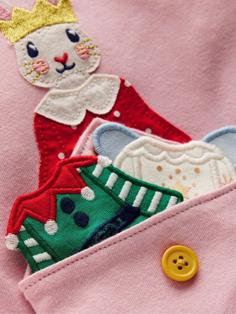 Boden Puff Sleeve Dress Up Christmas Appliqué - صورة 3 من 3