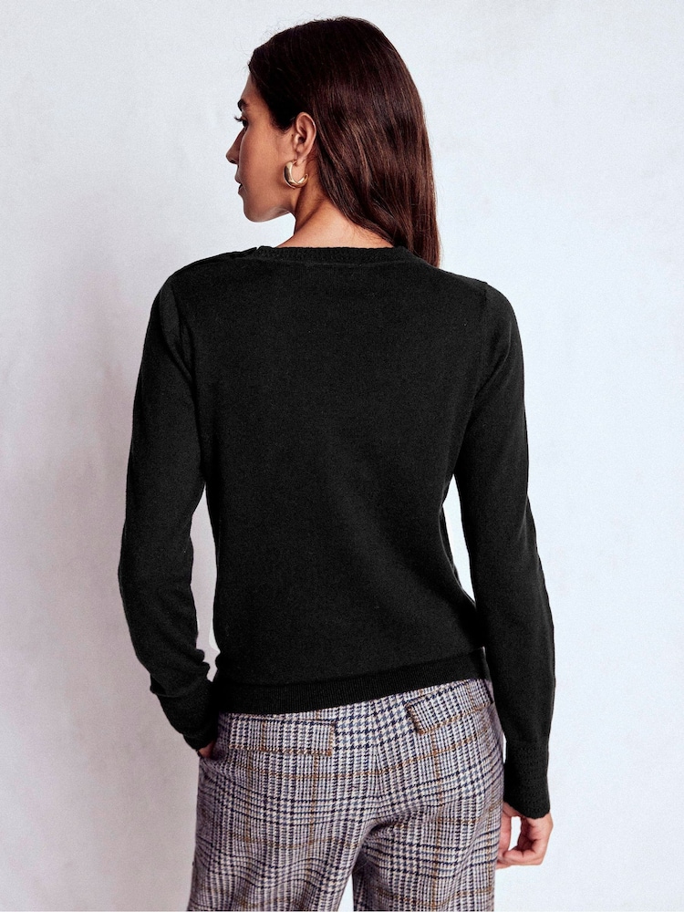 Boden Black Briony Stitch Jumper - Image 2 of 6
