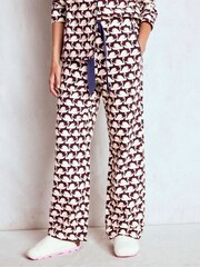Boden Purple Brushed Cotton Pyjama Trousers - Image 3 of 6