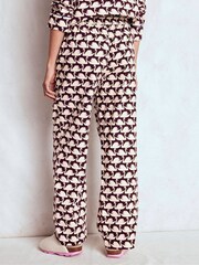 Boden Purple Brushed Cotton Pyjama Trousers - Image 4 of 6