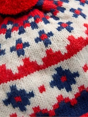 Boden Blue Fair Isle Beanie - Image 2 of 2