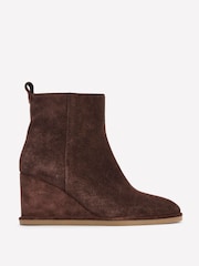 Boden Brown Smart Wedge Boots - Image 2 of 4