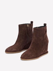 Boden Brown Smart Wedge Boots - Image 3 of 4