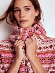 Boden Pink Fair Isle Scarf - Image 2 of 3
