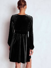 Boden Black Jocelyn Short Velvet Dress - Image 2 of 6
