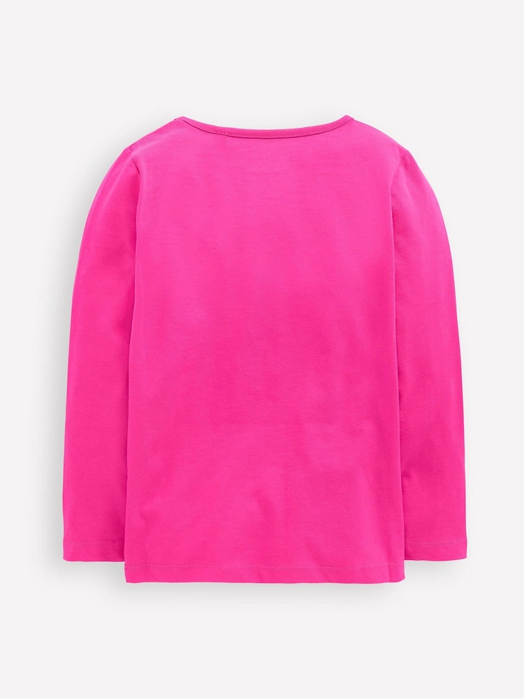 Boden Pink Long Sleeve Unicorn Riso T-Shirt - Image 2 of 3 Boden Pink Long Sleeve Unicorn Riso T-Shirt - Image 2 of 3