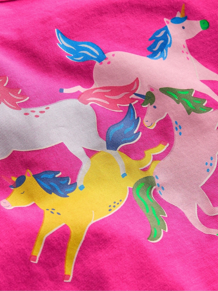Boden Pink Long Sleeve Unicorn Riso T-Shirt - Image 3 of 3 Boden Pink Long Sleeve Unicorn Riso T-Shirt - Image 3 of 3