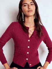 Boden Red Jewel Button Cardigan - Image 1 of 6