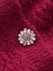 Boden Red Jewel Button Cardigan - Image 6 of 6
