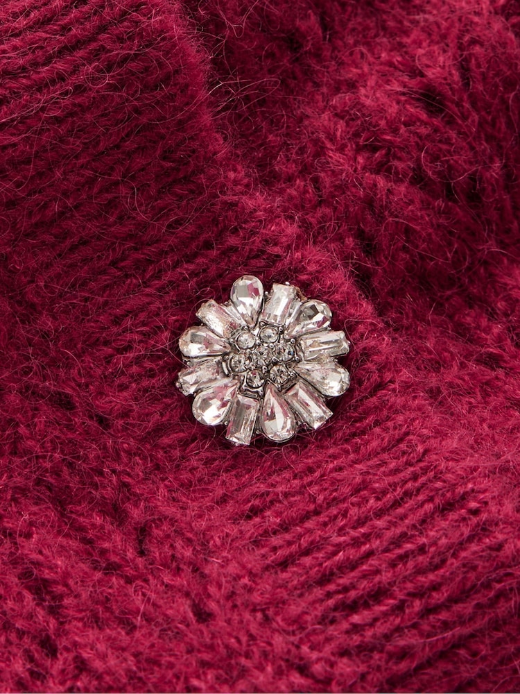 Boden Red Jewel Button Cardigan - Image 6 of 6