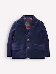 Boden Blue Classic Velvet Blazer - Image 1 of 4