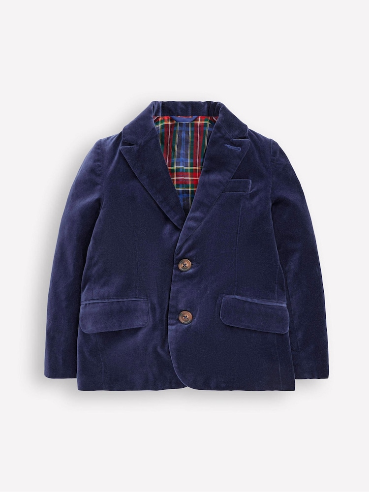 Boden Blue Classic Velvet Blazer - Image 1 of 4