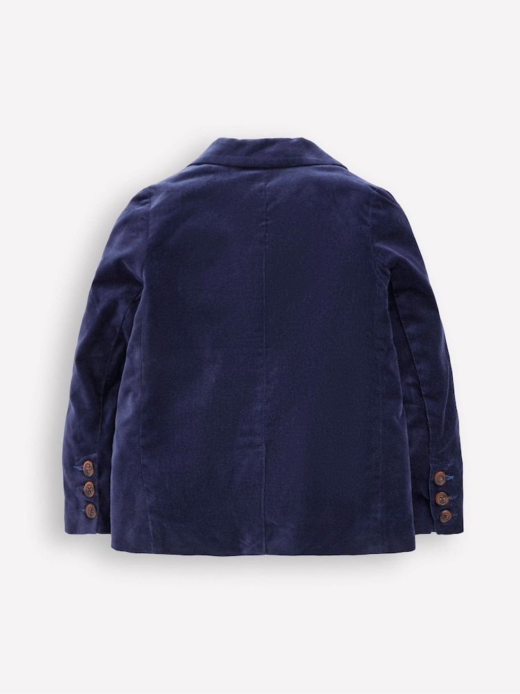 Boden Blue Classic Velvet Blazer - Image 2 of 4
