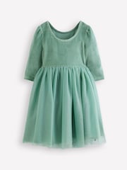 Boden Christmas Velour Tulle Appliqué Dress - Bild 2 von 3
