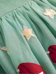 Boden Christmas Velour Tulle Appliqué Dress - Bild 3 von 3
