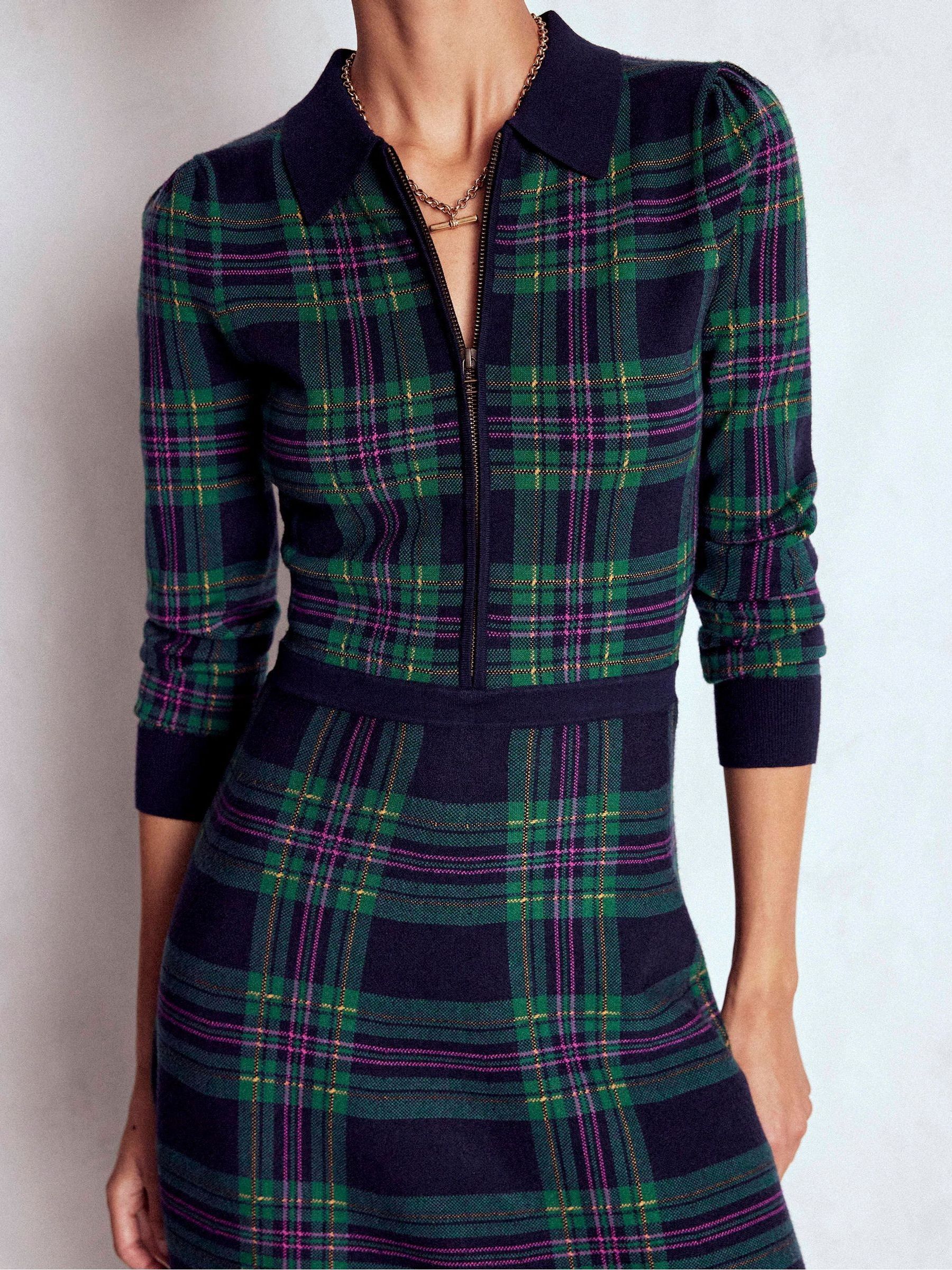 Buy Boden Green Fiona Zip Front Knitted Dress from Next USA