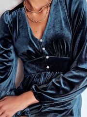 Boden Blue Jocelyn Short Velvet Dress - Image 4 of 5