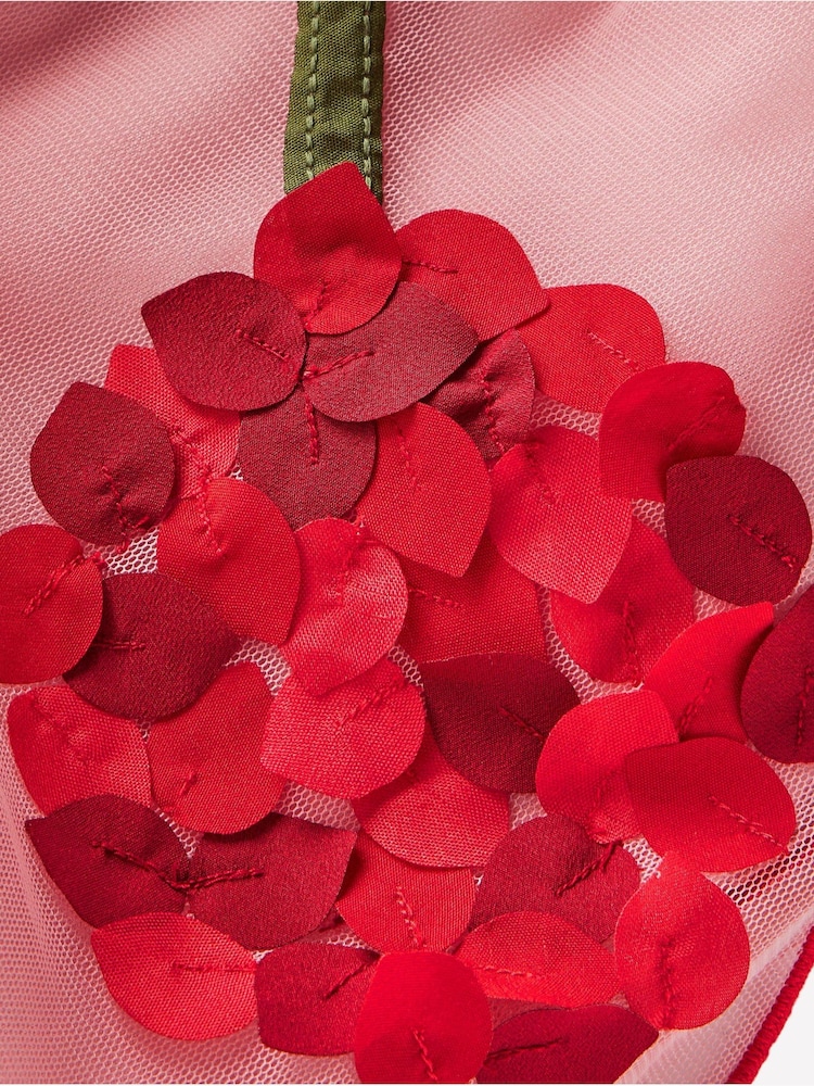 Boden Pink Cherry Appliqué Tulle Skirt - Image 3 of 3 Boden Pink Cherry Appliqué Tulle Skirt - Image 3 of 3