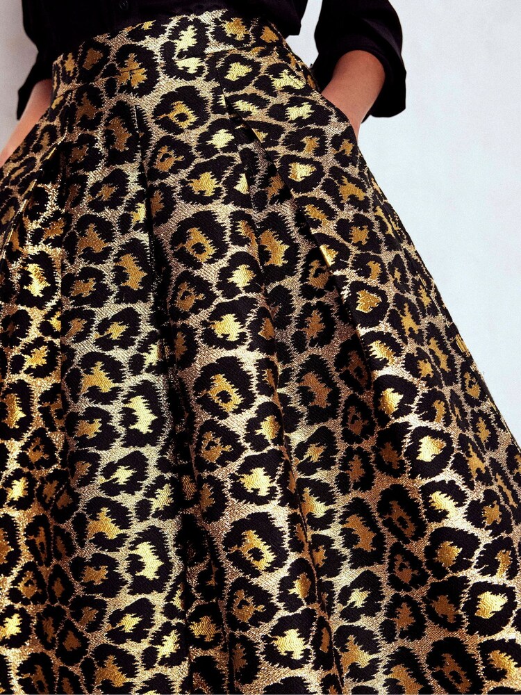 Boden Animal Verity Jacquard Midi Skirt - Image 2 of 5
