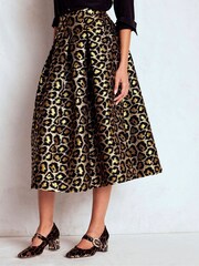 Boden Animal Verity Jacquard Midi Skirt - Image 4 of 5