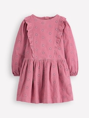 Boden Pink Cord Broderie Dress - Image 1 of 3
