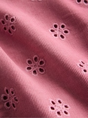 Boden Pink Cord Broderie Dress - Image 3 of 3