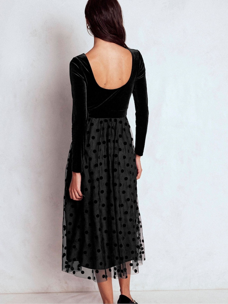 Buy Boden Black Velvet Bodice Jersey Dress from Next USA