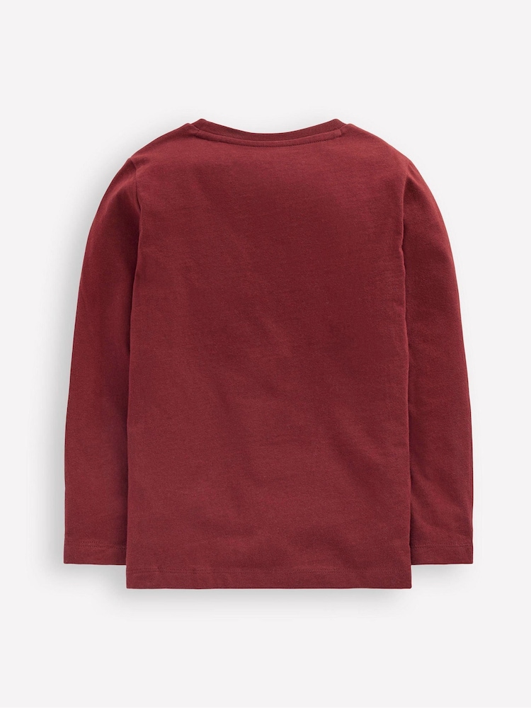 Boden Red Superstitch Sleeved T-Shirt - Image 2 of 3