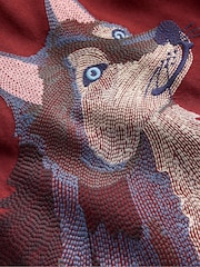 Boden Red Superstitch Sleeved T-Shirt - Image 3 of 3