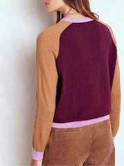 Boden Purple Meg Raglan Sleeve Jumper - Image 2 of 7
