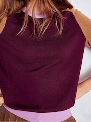 Boden Purple Meg Raglan Sleeve Jumper - Image 5 of 7