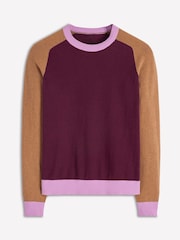 Boden Purple Meg Raglan Sleeve Jumper - Image 7 of 7