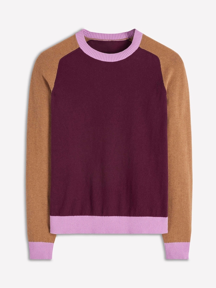 Boden Purple Meg Raglan Sleeve Jumper - Image 7 of 7