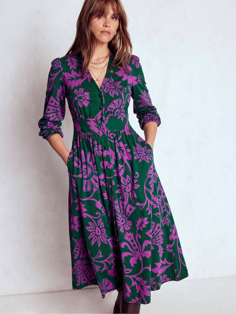 long sleeve tea dress Long Sleeves Floral Lace Tea Length Prom Dresses