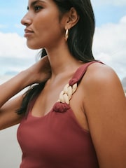 Rust Red Hardware Sleeveless Tank Top - Image 4 of 7