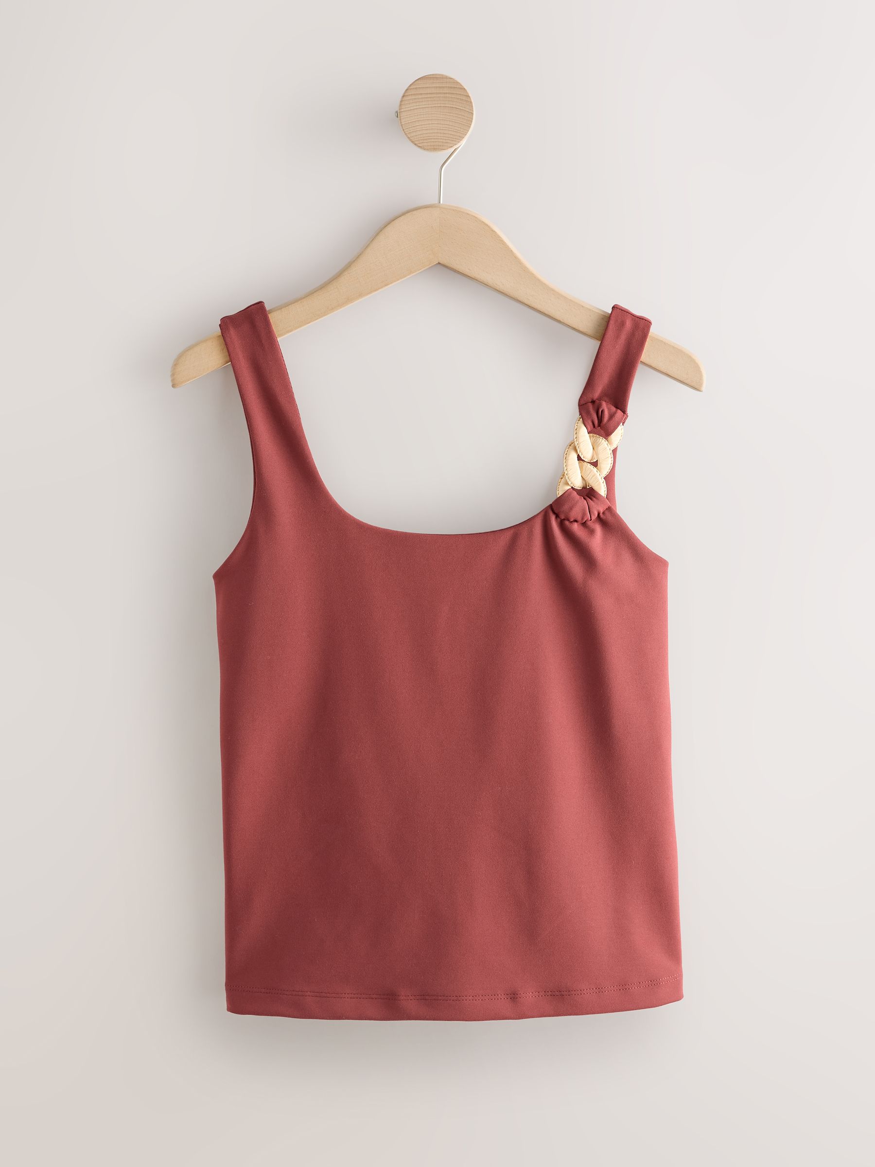 Buy Rust Red Hardware Sleeveless Tank Top from Next USA