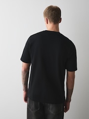 Black License Rolling Stones Plain Embroidered T-Shirt - Image 3 of 7