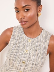 Lipsy Monochrome Boucle Waistcoat - Image 2 of 4